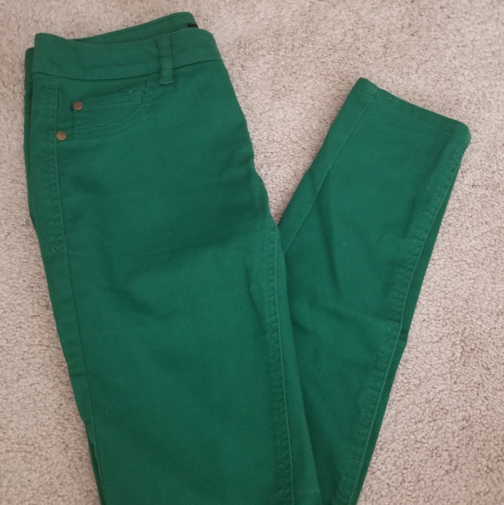Aqua Size 25 Green Skinny Jeans